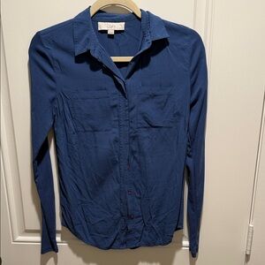 LOFT Navy Long Sleeve Shirt